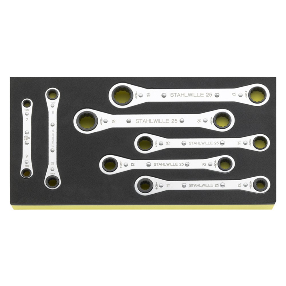 Stahlwille TCS 25/7 ratchet ring wrench in TCS, 7-piece | Dönges